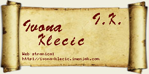 Ivona Klecić vizit kartica